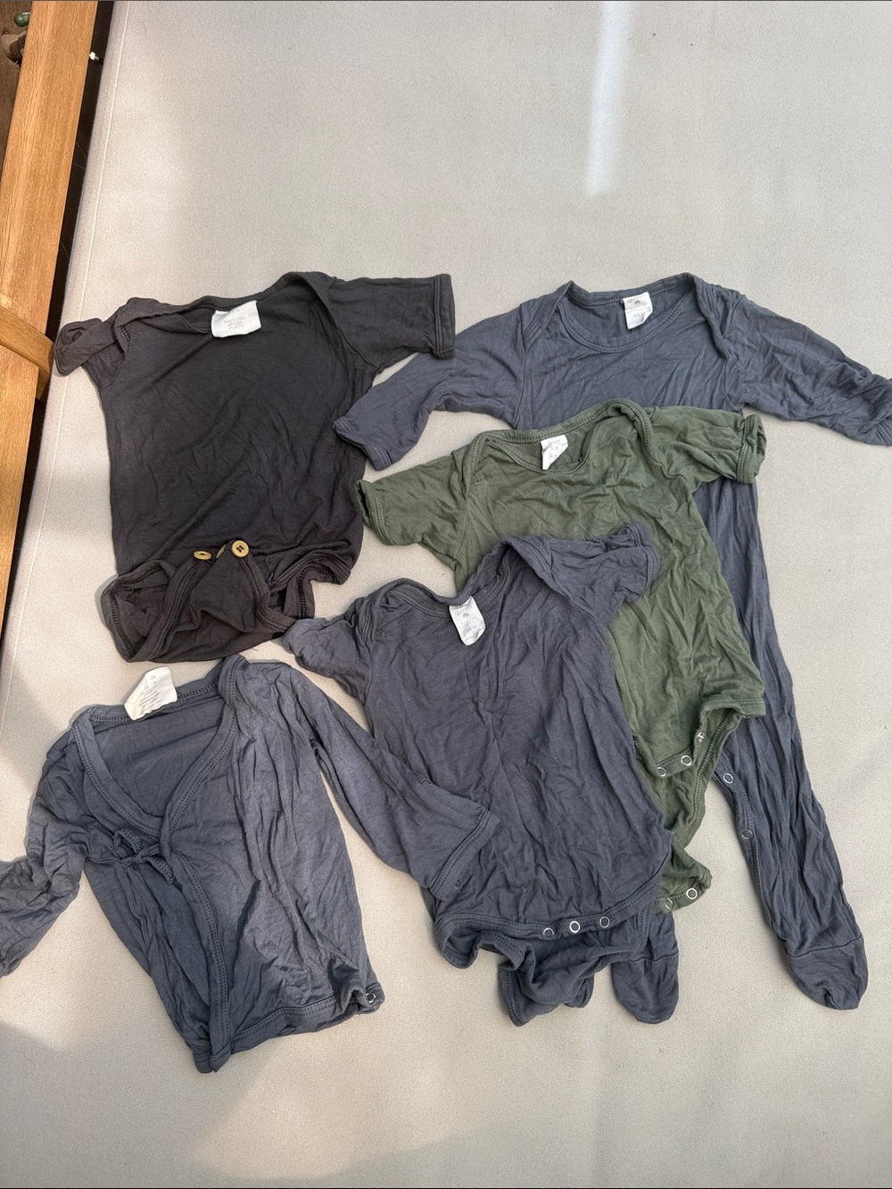 Kate Quinn Bamboo Baby shirt and Bodysuits - Charcoal, Olive, Slate